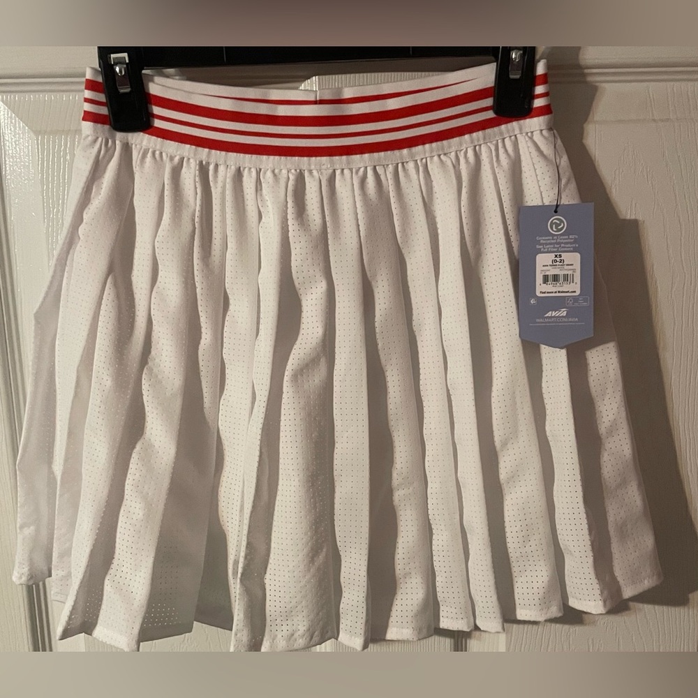 NWT Avia Pleated Tennis Skort (XS) White Athletic Pickleball Golf Skirt Pockets - Picture 6 of 11